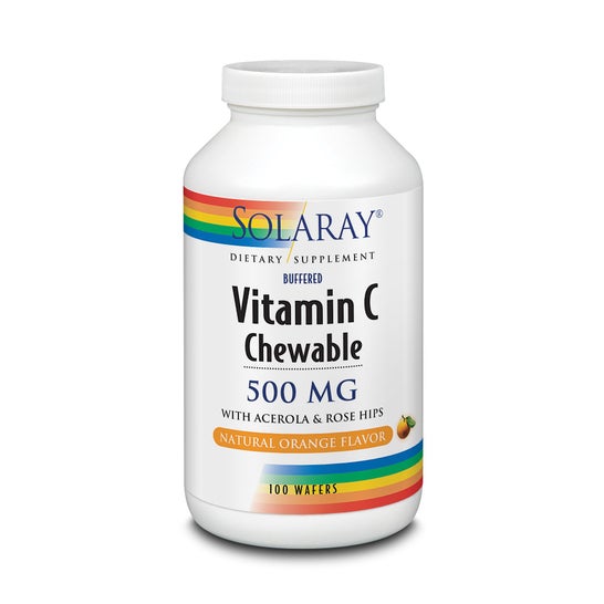Solaray Vitamine C 500mg 100comp kauwbaar oranje