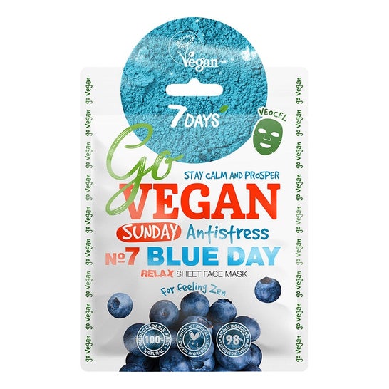 7Days Go Vegan Maschera Tessuto Antistress Vegan 25g