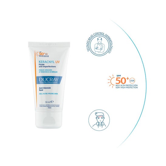 Ducray Keracnyl Uv Fluido Antimperfecciones Spf50+ 50 ml