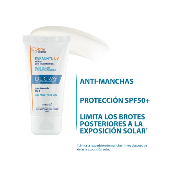 Ducray Keracnyl Uv Fluido Antimperfecciones Spf50+ 50 ml