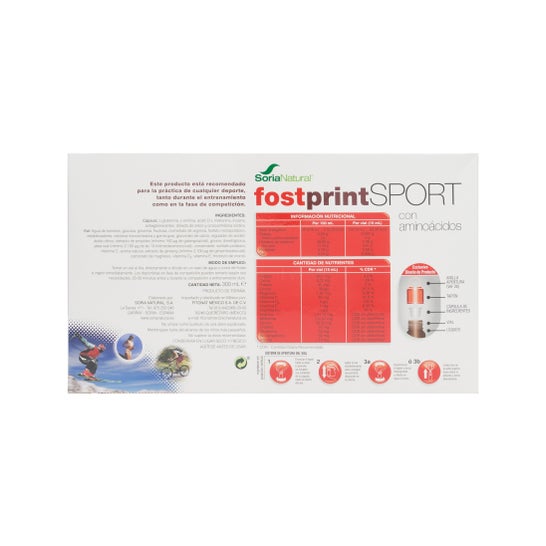 Fostprint Sport con aminoácidos 20 ampollas. SORIA NATURAL
