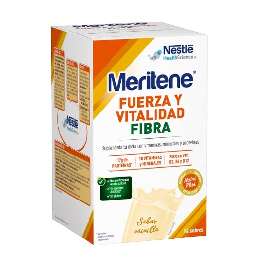 Meritene Fibre vanille-aroma schudt 14 zakjes