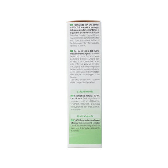 Weleda Gel Dentífrico Vegetal Sabor Menta 75 ml