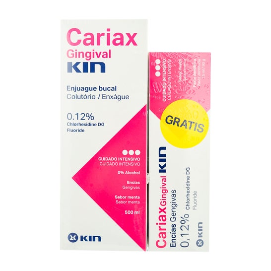 Kin Cariax Zahnfleischspülung + Zahnpasta-Set