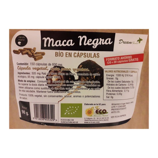Dream Foods Maca Negra Eco 150caps