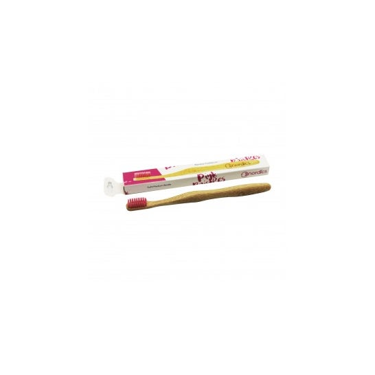 Nordics Cepillo de Dientes Bambú Bio Rosa 1 ud