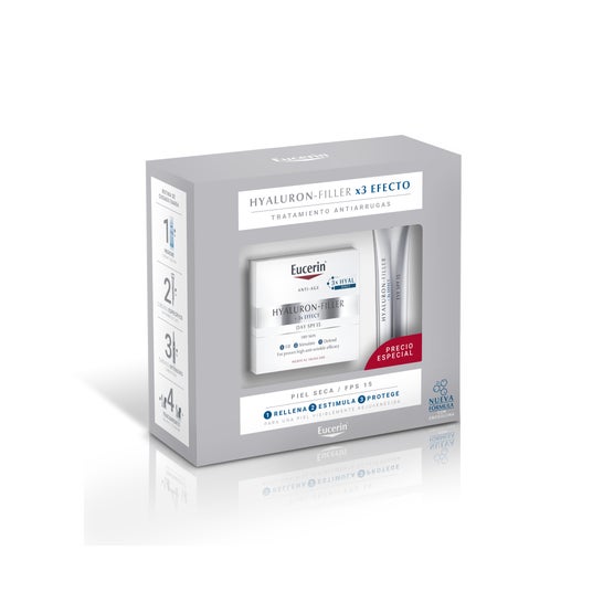Eucerin® Pack Hyaluron Filler Spf15 tør hud 50 ml + Eucerin Eye Contour Spf15 15 ml