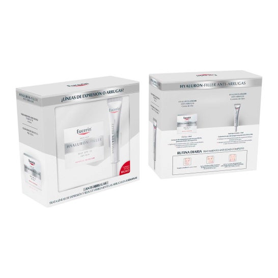 Eucerin® Pack Hyaluron Filler x3 Día Piel Seca + Contorno de Ojos