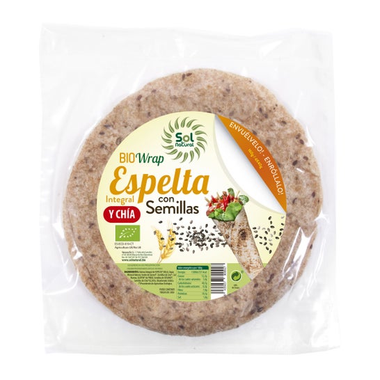 Solnatural Wrap de Espelta con Semillas Bio 160g