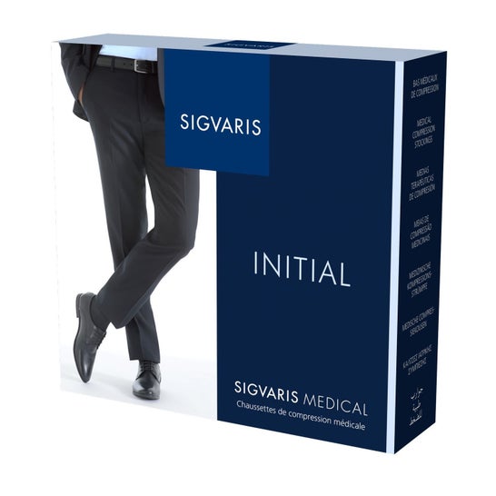 Sigvaris Initial Socken Klasse 2 Schwarz Größe XLN 1 Paar