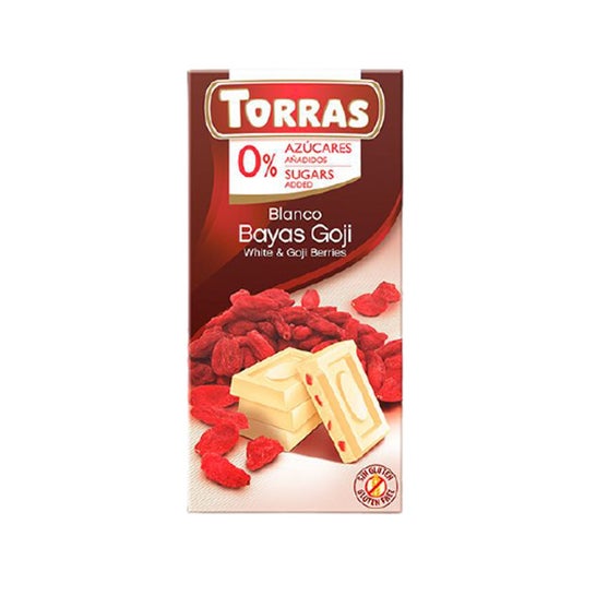 Torras Chocolate Blanco Bayas Goji sin Azúcar 75g