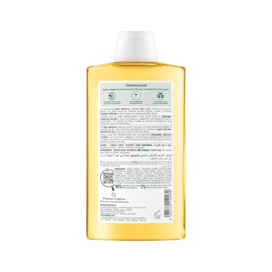 KLORANE Shampoo alla camomilla riflessi dorati 400ml