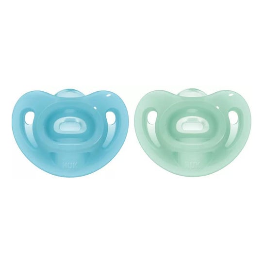 Nuk Sensitive Silicone Soother 0 - 6M 2 pezzi Nuk Sensitive Silicone Soother 0 - 6M 2 pezzi