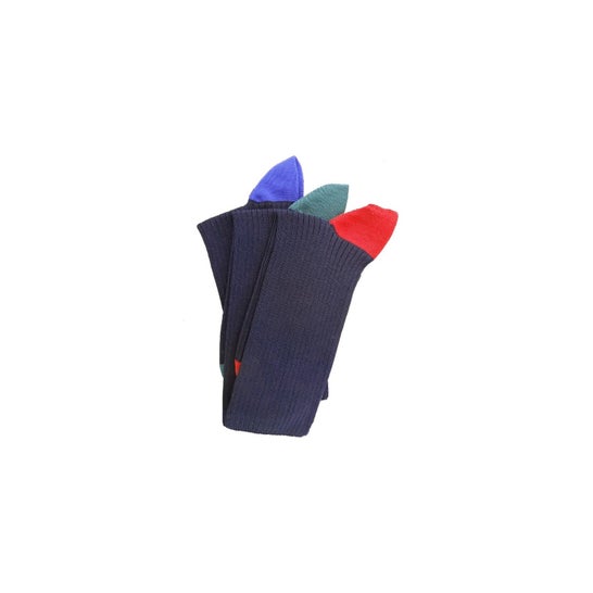La Boutique Des Jambes La Raffinée Coton Marine Talon/Pointe Rouge Vermeil 37/38