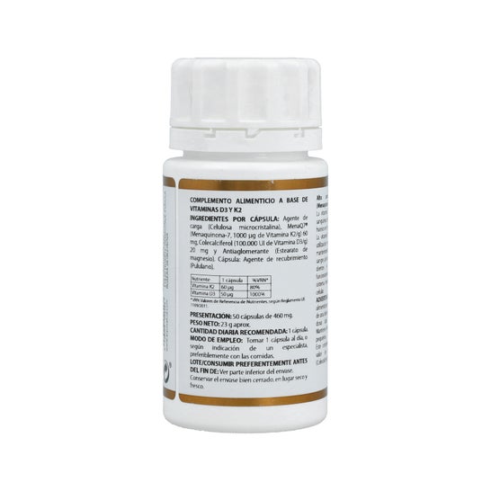 Holovit Vitamina D3 2.000 UI + K2 60µg 50 caps