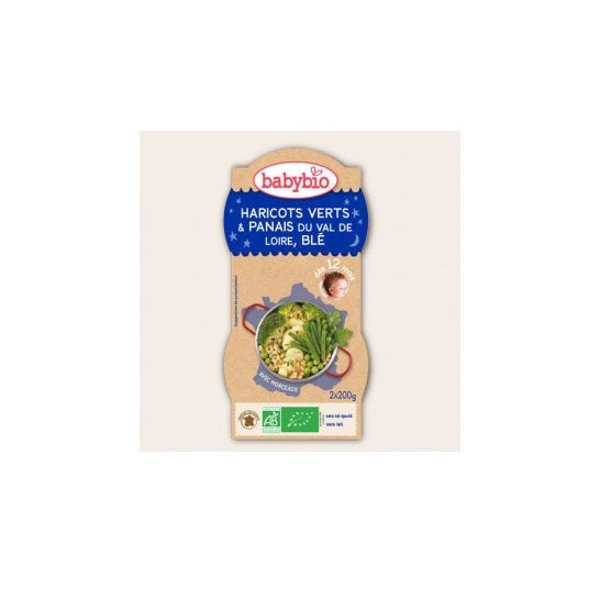 Babybio Tazones de Buenas Noches Verduras Verdes Bl Orgánico Ds 12 Meses 2 X 200 g