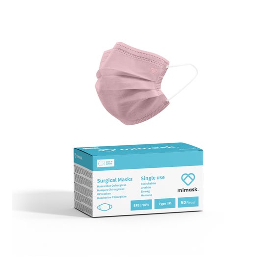 MiMask kirurgiske masker IIR Pink 50 stk