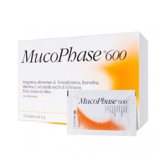 G.C. Farmaceutici Mucophase 600 Sobres 10x40g