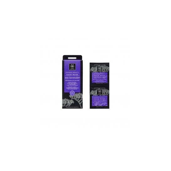 Apivita Express Beauty Mascarilla Lavanda de Mar 2 uds 8 ml