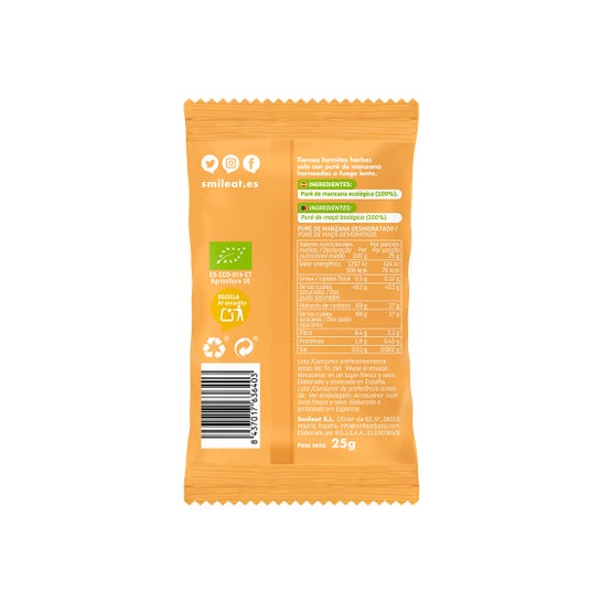 Smileat Triboo Snack Ecológico de Manzana 25 g