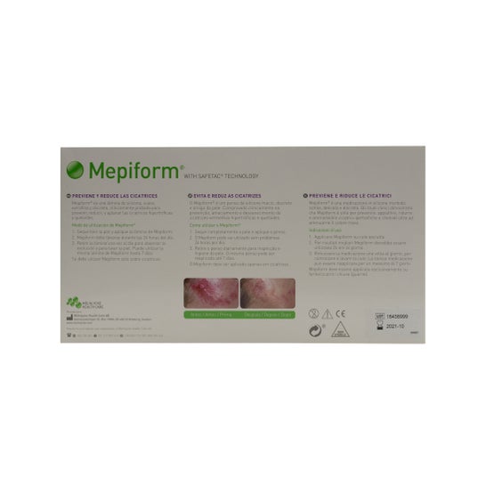 Mepiform reductor de cicatriz silicona lámina 10x18cm 5uds