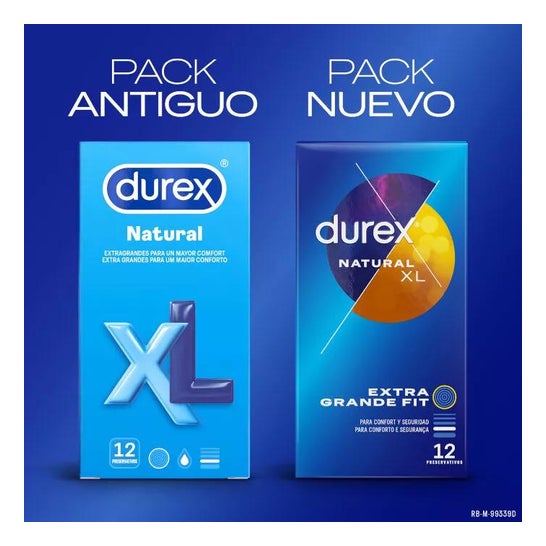 Durex® Natural Plus XL Easy-On kondomer 12uds Durex® Natural Plus XL Easy-On kondomer 12uds