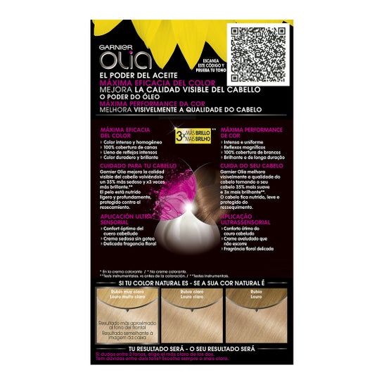 Garnier Olia Permanent Haarkleuring N°1.01 Extra Licht Asblond 4 stuks