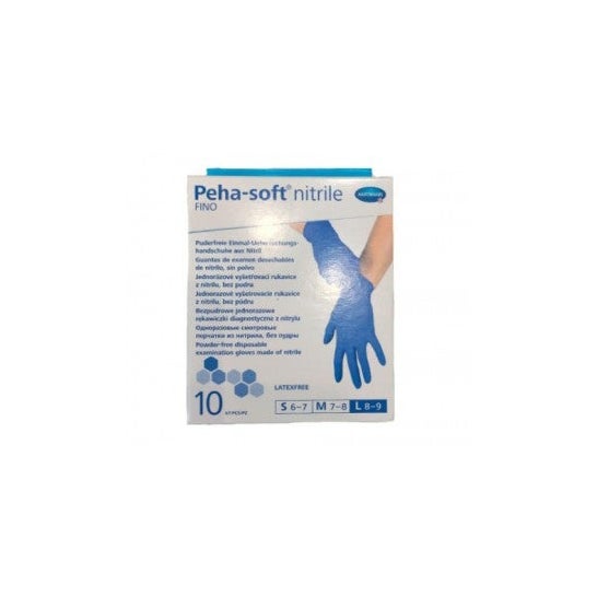 Peha-Soft guantes desechables de nitrilo talla M 10uds
