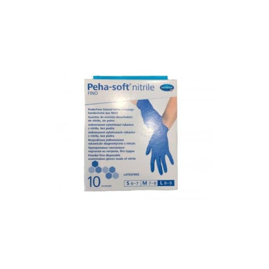 Peha-Soft guantes desechables de nitrilo talla M 10 uds