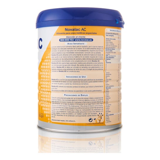 Novalac AC Anticólicos Leche de Usos Especiales 0-36 meses 800 g