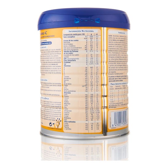 Novalac AC Anticólicos Leche de Usos Especiales 0-36 meses 800 g
