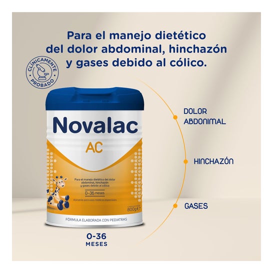 Novalac AC Anticólicos Leche de Usos Especiales 0-36 meses 800 g