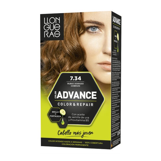 Llongueras Color Advance Hair Dye N7.34 Golden Blonde Copper1pc