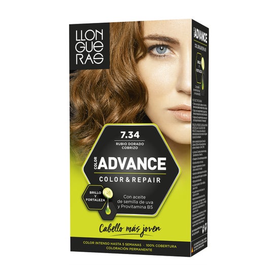 Llongueras Color Advance Farba do włosów N7.34 Złoty Blond Miedziany1szt