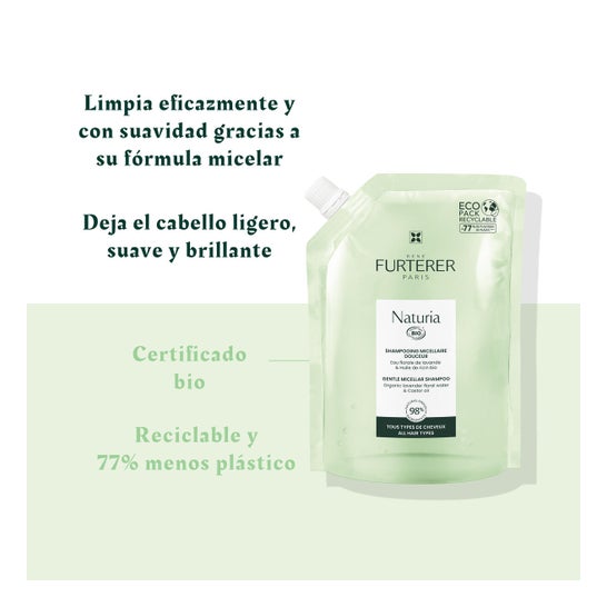 René Furterer Naturia Champú Micelar Suave Recarga 400 ml