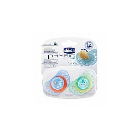 Succhietto in gomma blu aria Chicco™ physio 12 mesi + 2 pz