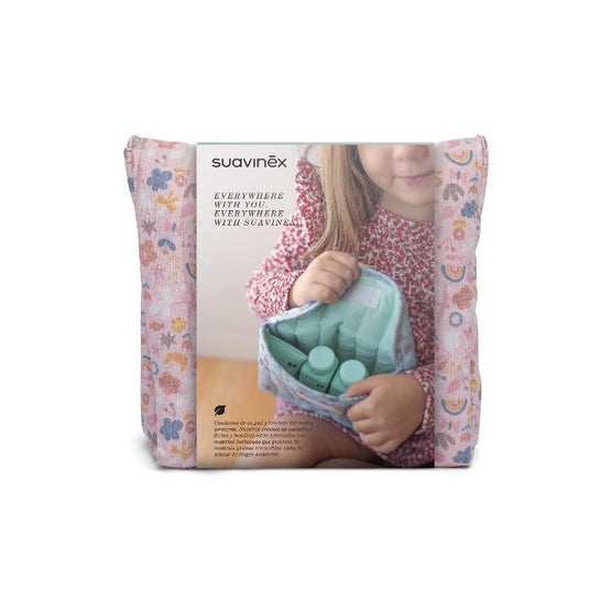 Suavinex Pack Neceser Tela Baby Care Essentials Rosa + 4 Productos