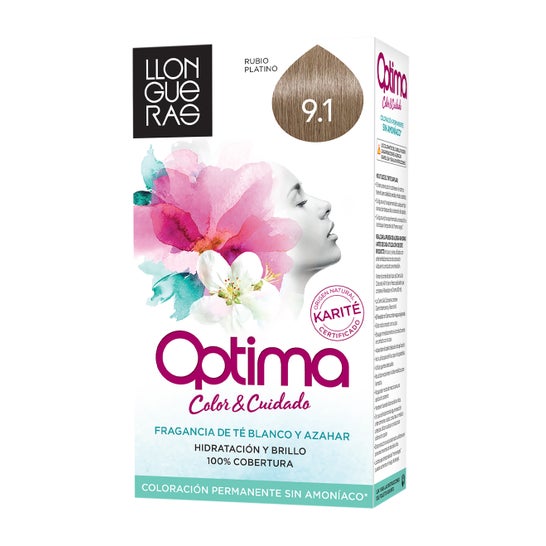 Llongueras Optima Haarfarbe 9.1 Sehr helles Blond Cendre 4 Stück