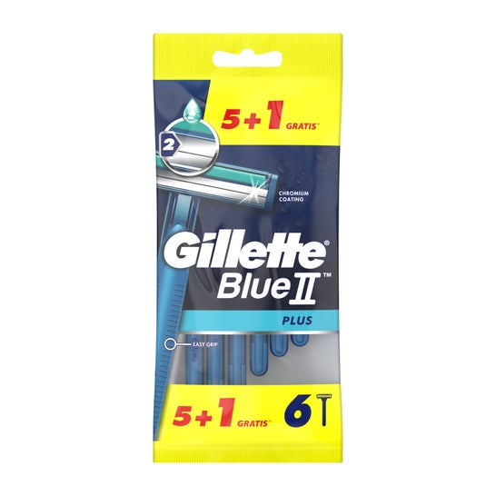 Gillete Máquina Afeitar Blue II Plus Piel Sensible 5uds