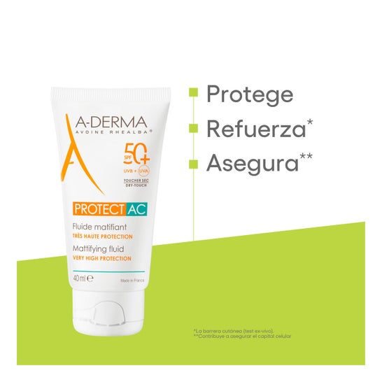 A-Derma Protect Ac Spf50+ Fluido Solar Matificante 40 ml