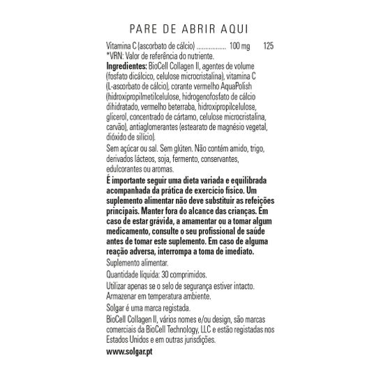 Solgar Ácido Hialurónico Complex con Colágeno 120mg 30 comp