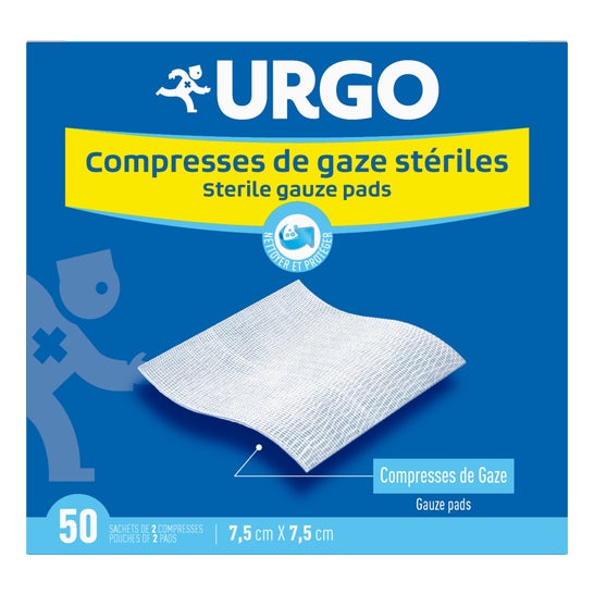 Urgo Compresses Stériles 7,5cm x 7,5cm 2x50uts