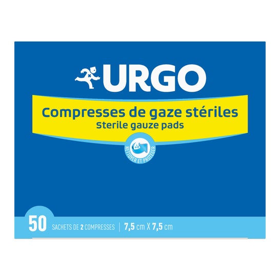 Urgo Compresses Stériles 7 5 cm x 7 5 cm 2x50uts