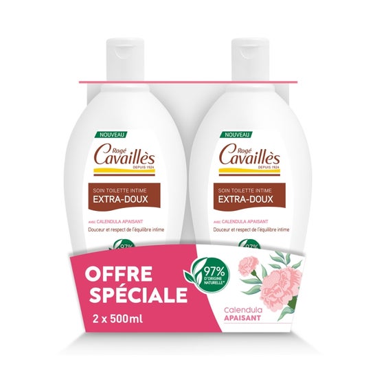 Rogé Cavailles Extra Gentle Natural Washing Gel 2x500ml