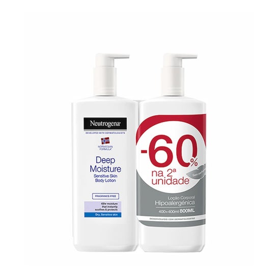 Neutrogena Pack Deep Moisture Loção Pele Sensível 2x400ml