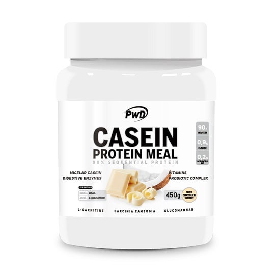 PWD Casein Protein Meal Chocolate Blanco y Coco 450g
