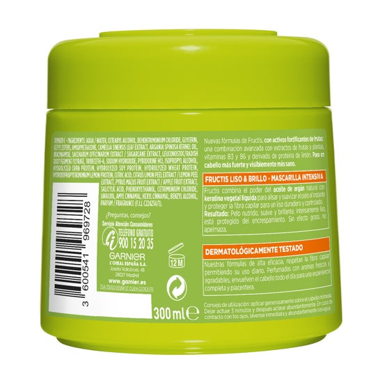 Garnier Fructis Hidra Liso 72 H Mascarilla 300 ml