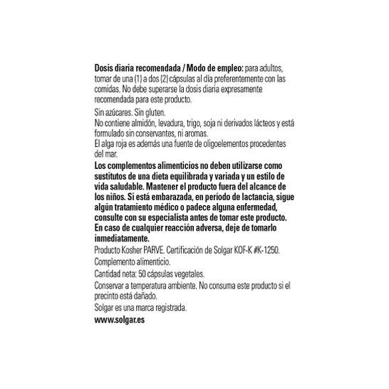 Solgar Sílice Oceánico 50vcaps