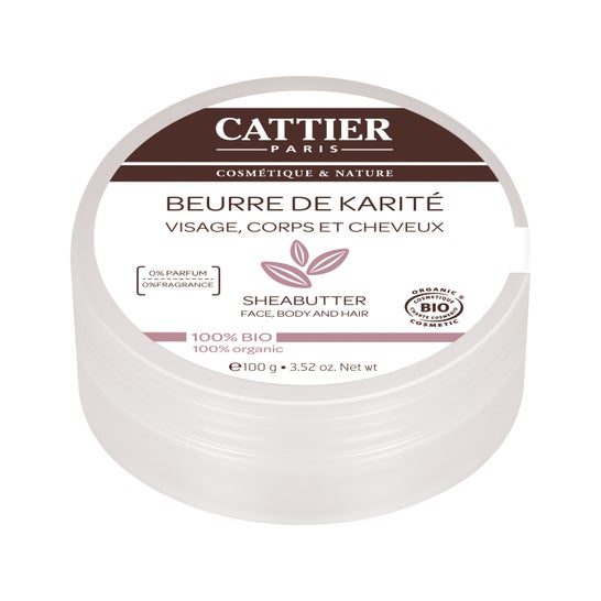 Cattier Manteca de Karité Bio Cara Pelo y Cuerpo 100 g