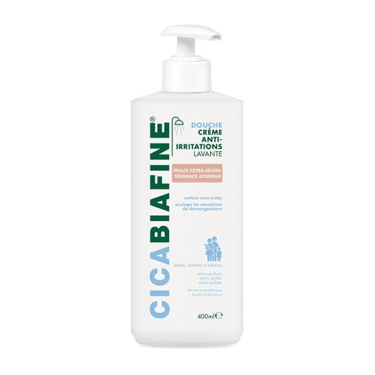 Cicabiafine Moisturizing Shower Cream 400ml pump bottle